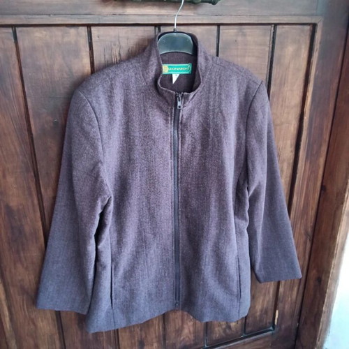 Leonard's jacket like new, purple-gray, size M/38, zipper and pockets
