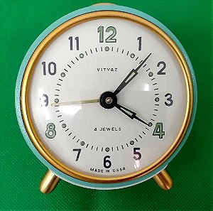 Vintage επιτραπέζιο κουρδιστό μηχανικό ρολόι-ξυπνητήρι Vityaz