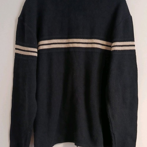GAP men's sweatshirt dark blue with beige stripes size M like new