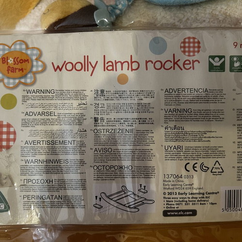 ELC Wooly Lamb Rocker for children 9 months and up