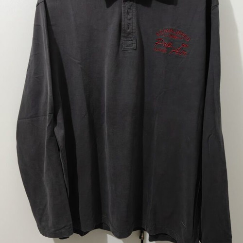 Men's long-sleeve Polo shirt Pop-Air like new, dark gray