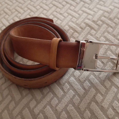 Franco Rossi Milano men's leather belt like new, brown/cognac