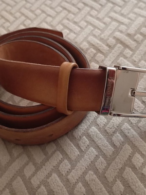 Franco Rossi Milano men's leather belt like new, brown/cognac