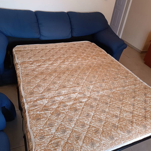 Sofa set with bed used, three-seater and two-seater