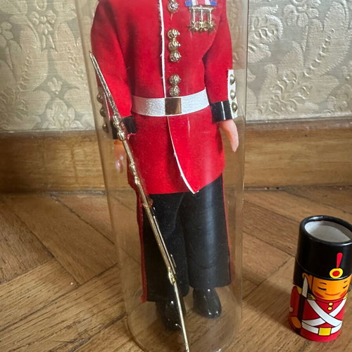 English Guard Doll and Matchbox New, Collectible