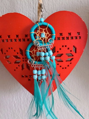 Handmade earrings new, blue