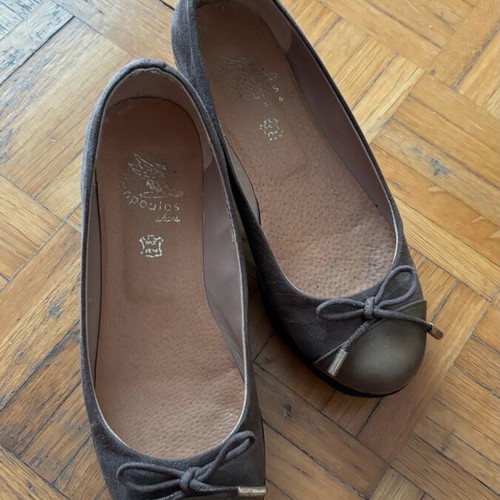 Leather brown ballerinas like new, size 36