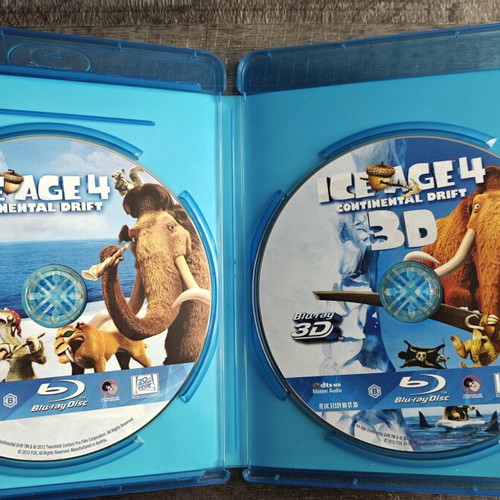 Ice Age 4 Continental Drift Blu-ray double disc like new, dubbed