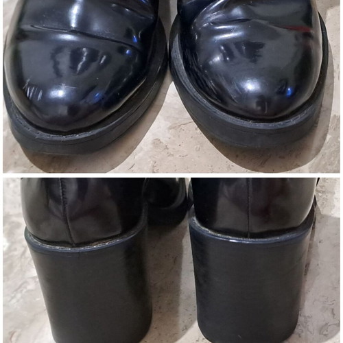 Zara black ankle boots like new, size 39, PU material