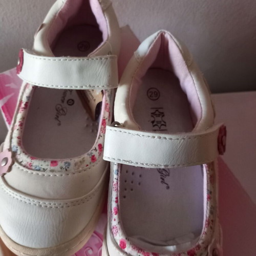 Girls' sandals size 29 new, white and pink