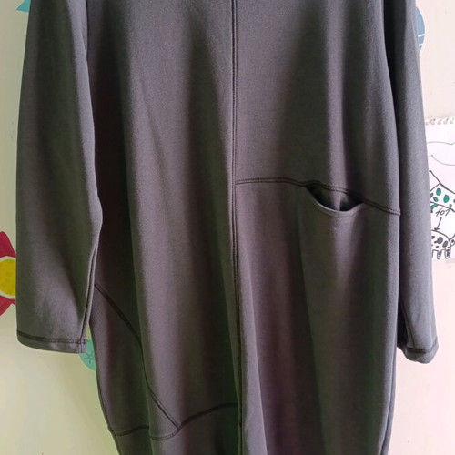 Grey cotton dress like new, size L - XL