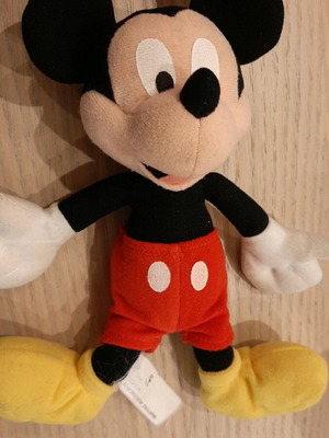 Mickey Mouse plushie used, small, about 15 cm