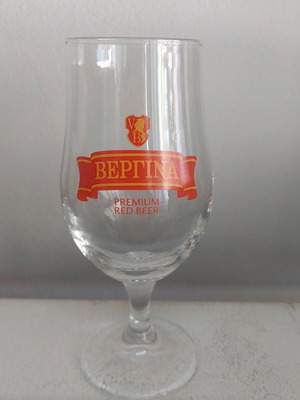 Vergina beer glass, collectible red beer