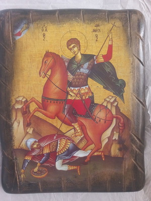 Wooden icon of Saint Demetrios new, 28x22x2 cm