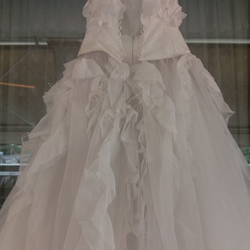 Vintage style wedding dress, Dimitriou collection, white