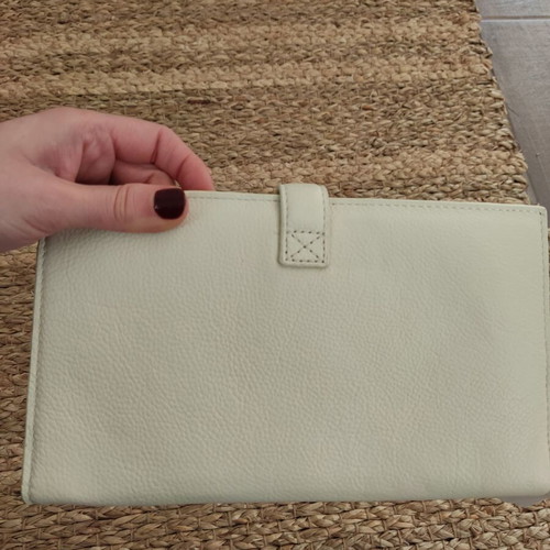 Zara leather wallet on chain crossbody new, beige