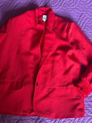 Red jacket with shoulder pads like new