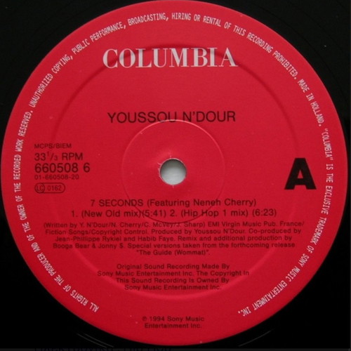 Youssou N'dour & Neneh Cherry 7 Seconds used