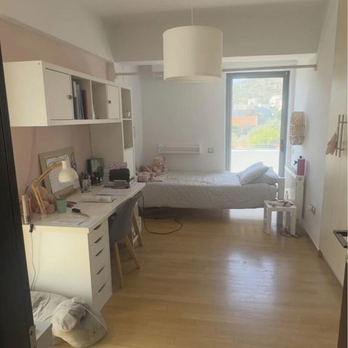 Room furniture used with bookshelf, desk, chest of drawers, bed, mattress