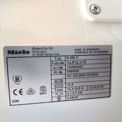Miele B 895 D professional ironing press with steam, like new
