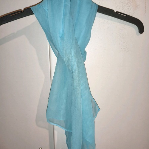 Scarf used, turquoise
