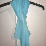 Scarf used, turquoise