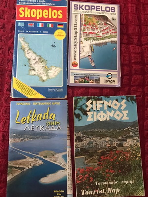Maps of Greece and islands like new, tourist and cultural