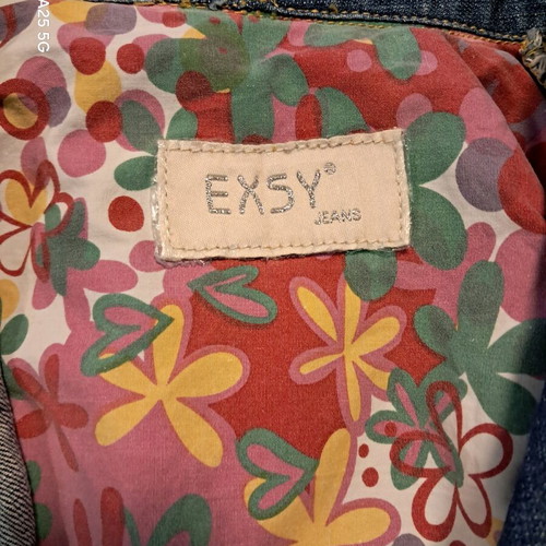 Exsy Jeans denim vest like new with back design