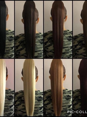 Extension ponytail 60 cm 100 g in 8 colors