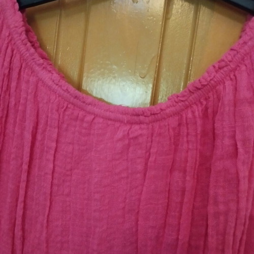 Long fuchsia pink dress used, vintage style, size M