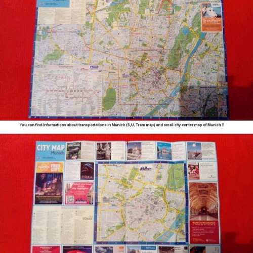 Munich map new, 33.5x49 cm full opened
