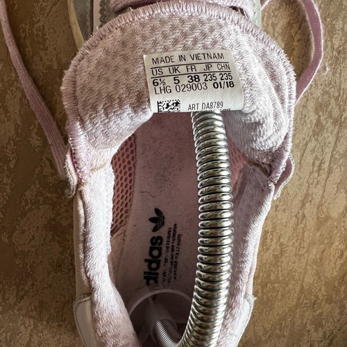 Adidas Original athletic shoes like new, size 37-37.5, pink and grey suede