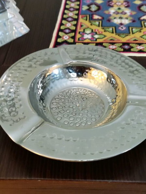 Silver-plated ashtray new decorative