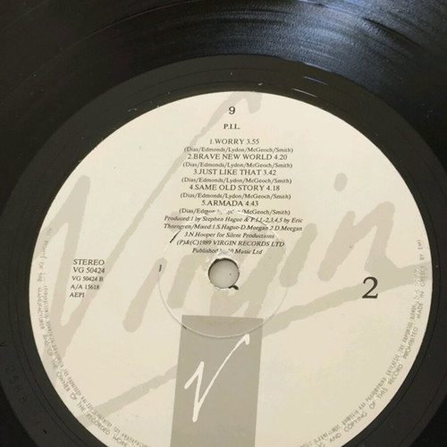 P.I.L 9 vinyl record used without cover