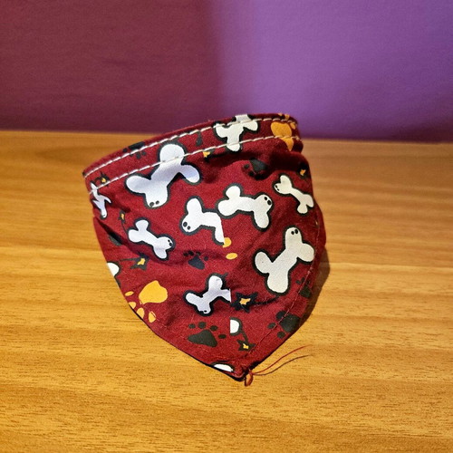 Dog bandana like new, red with bell for small dogs