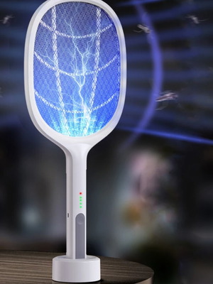 Rechargeable electric insect zapper racket new