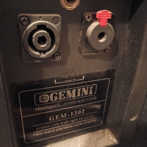 Gemini GEM-1202 floorstanding speakers used, set of 2