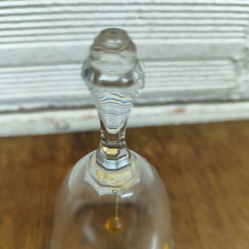 Crystal decorative bell used, 24% lead crystal with autumn flowers