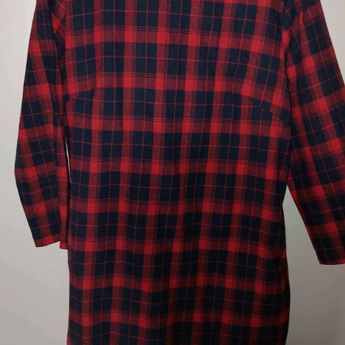 Julia Bergovich women's long-sleeve checkered dress like new, black and red