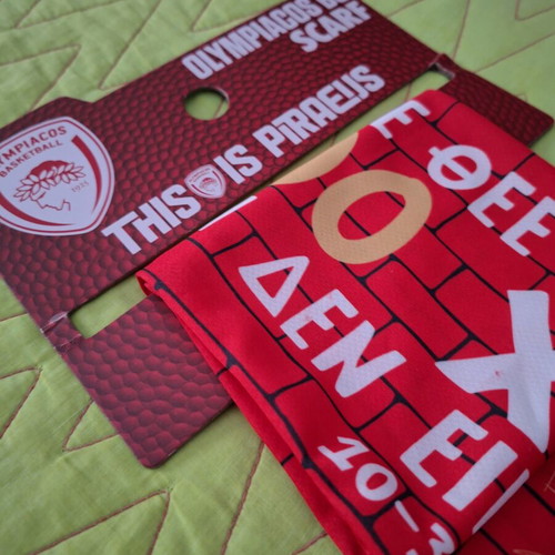 Olympiacos Anniversary Scarf 100 Years, like new, signed