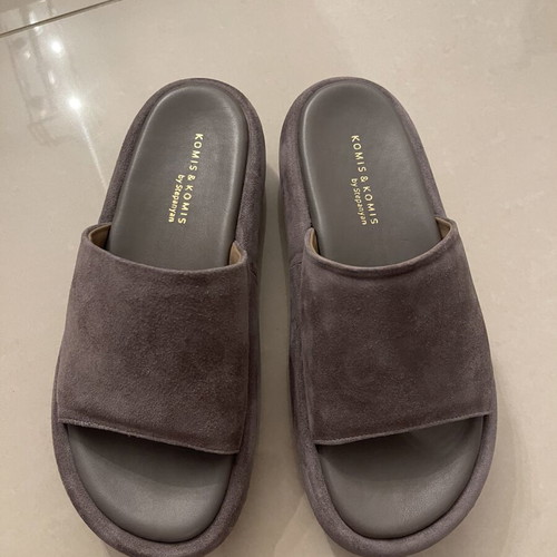 Komis & Komis grey leather sandals, size 38