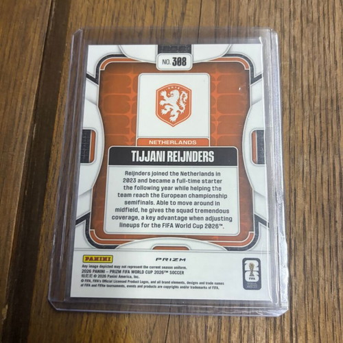 2026 Panini Prizm FIFA World Cup #308 Tijjani Reijnders Silver Prizms card new