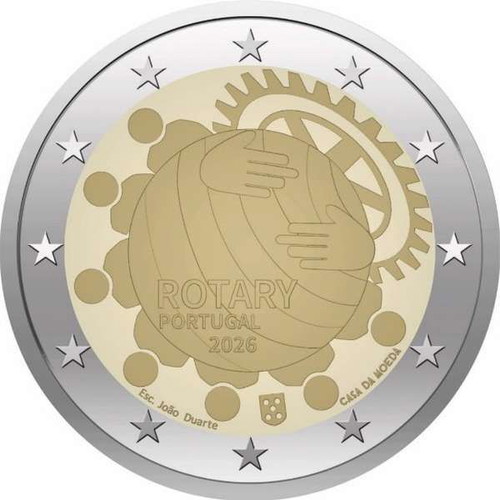 Πορτογαλία 2 Ευρώ 2026 UNC αναμνηστικό νομίσμα Rotary