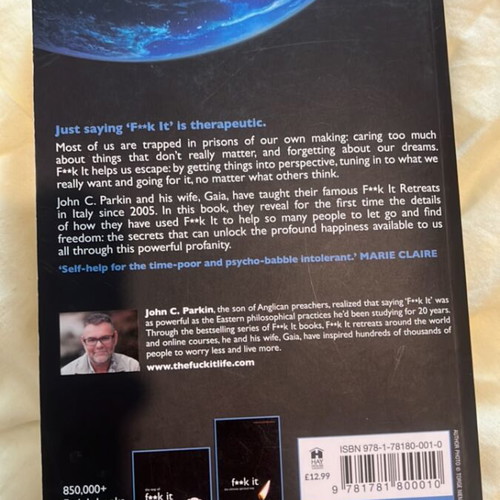 F**k It Therapy self help book like new