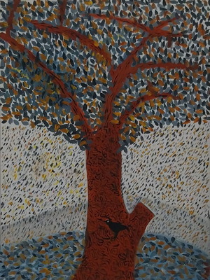 Tree Oil Painting on Canvas 35×45cm New