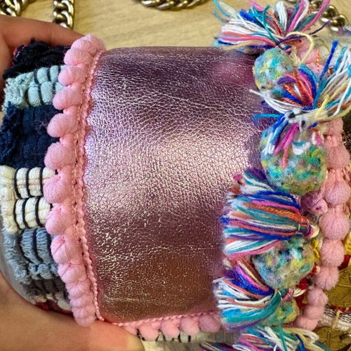 Kooreloo bag like new, colorful with long chain 25cm