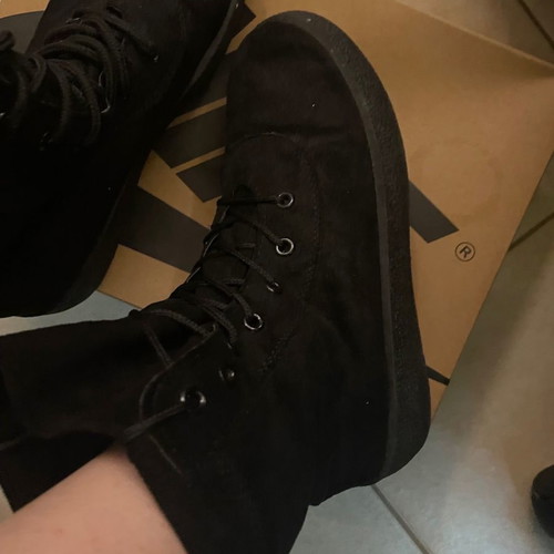 Women's black ankle boots like new with laces size 38