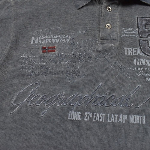 Geographical Norway Grey Polo used, size XXL