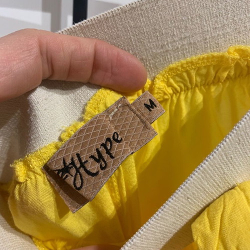Hype short pants small yellow viscose with bow