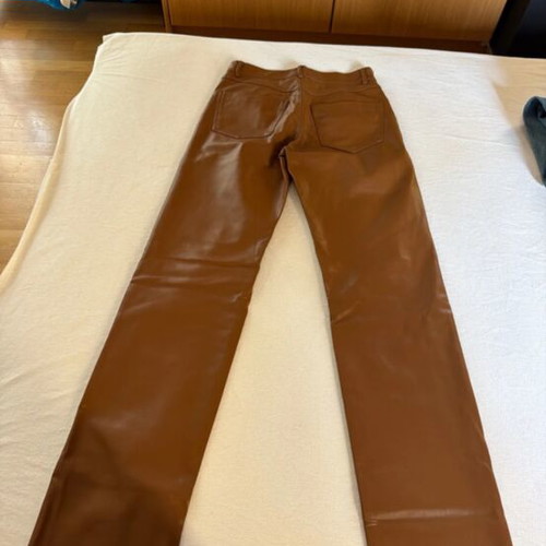 Zara leather pants like new, brown, size XS